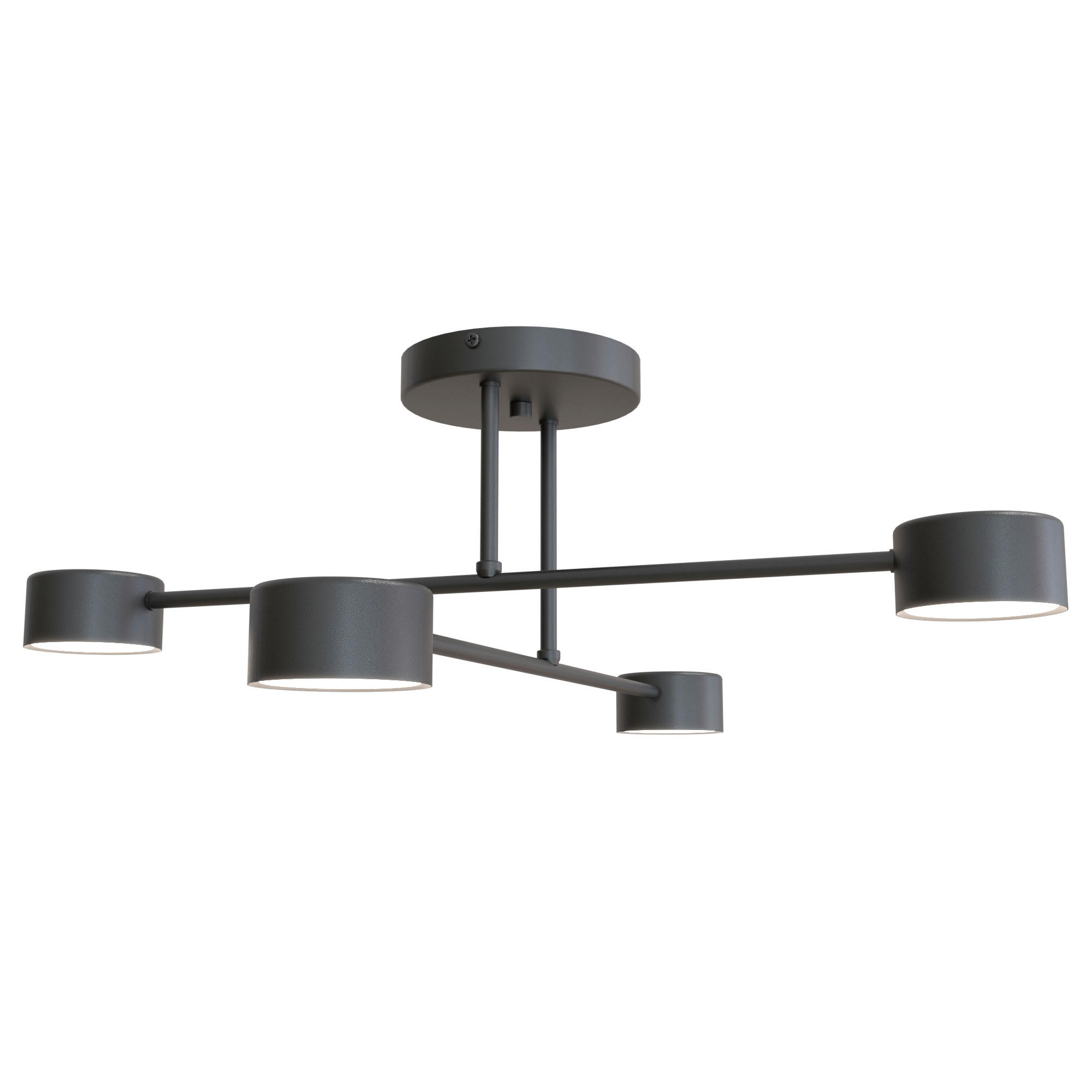 XXXLutz Deckenleuchte Halo Schwarz 60x20x60 cm