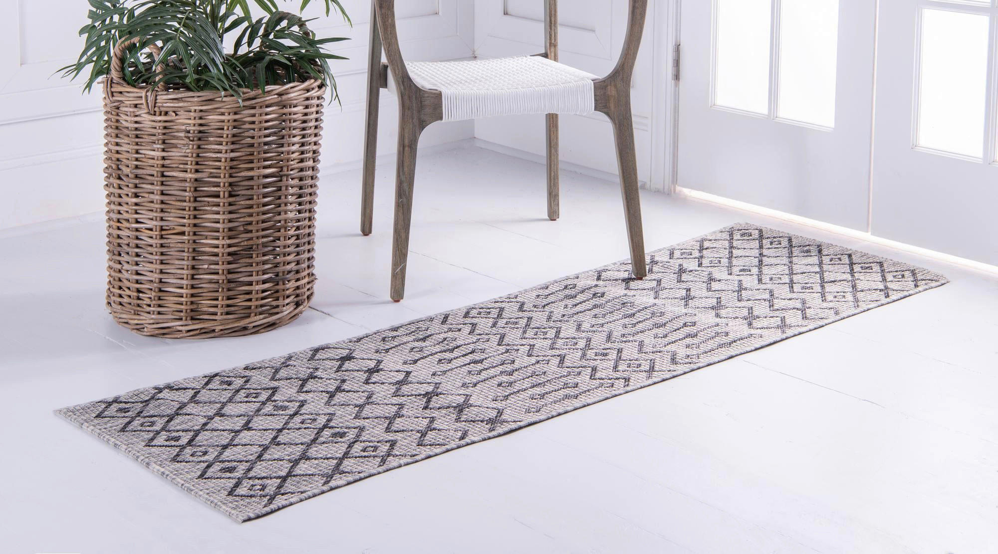 WEBTEPPICH 60/245 cm Hellgrau - Hellgrau, Basics, Textil (60/245cm)