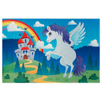 KINDERTEPPICH 100/160 cm Zauberwelt  - Blau/Hellblau, Trend, Kunststoff/Textil (100/160cm)