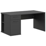 JUGENDSCHREIBTISCH 150/70/72 cm Stauraum, Regal  - Anthrazit/Graphitfarben, Design, Holzwerkstoff/Metall (150/70/72cm) - Cantus