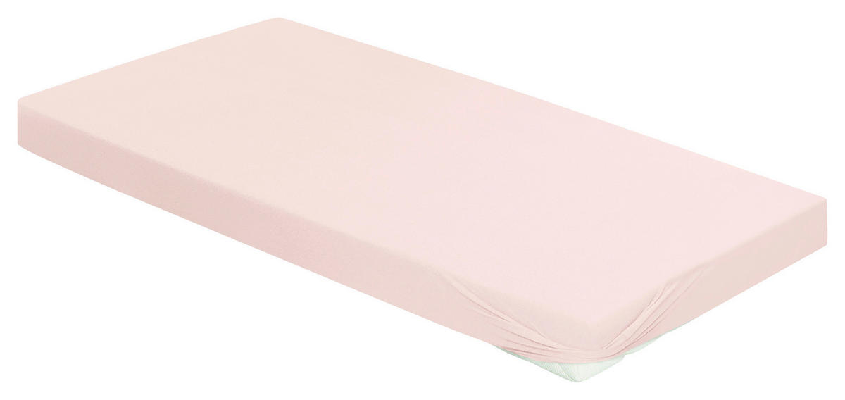 SPANNBETTTUCH Jersey  - Rosa, KONVENTIONELL, Textil (100/200cm) - Bierbaum