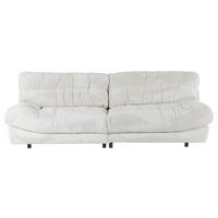 BIG SOFFA i plysch vit  - vit/svart, Klassisk, textil/plast (262/70/115cm) - MID.YOU