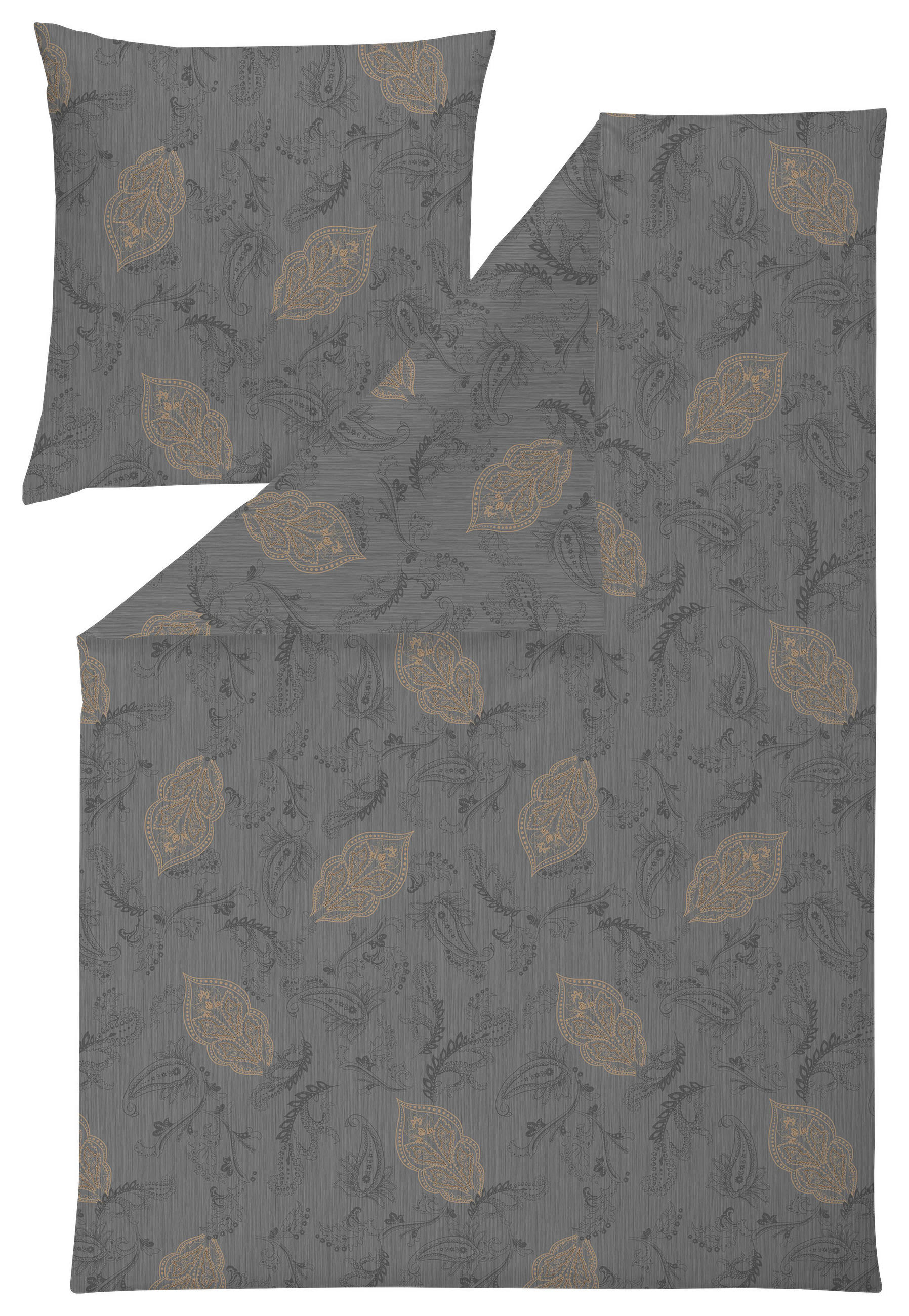 BETTWÄSCHE Atelier Flanell 135/200 cm  - Schieferfarben, Design, Textil (135/200cm) - Estella