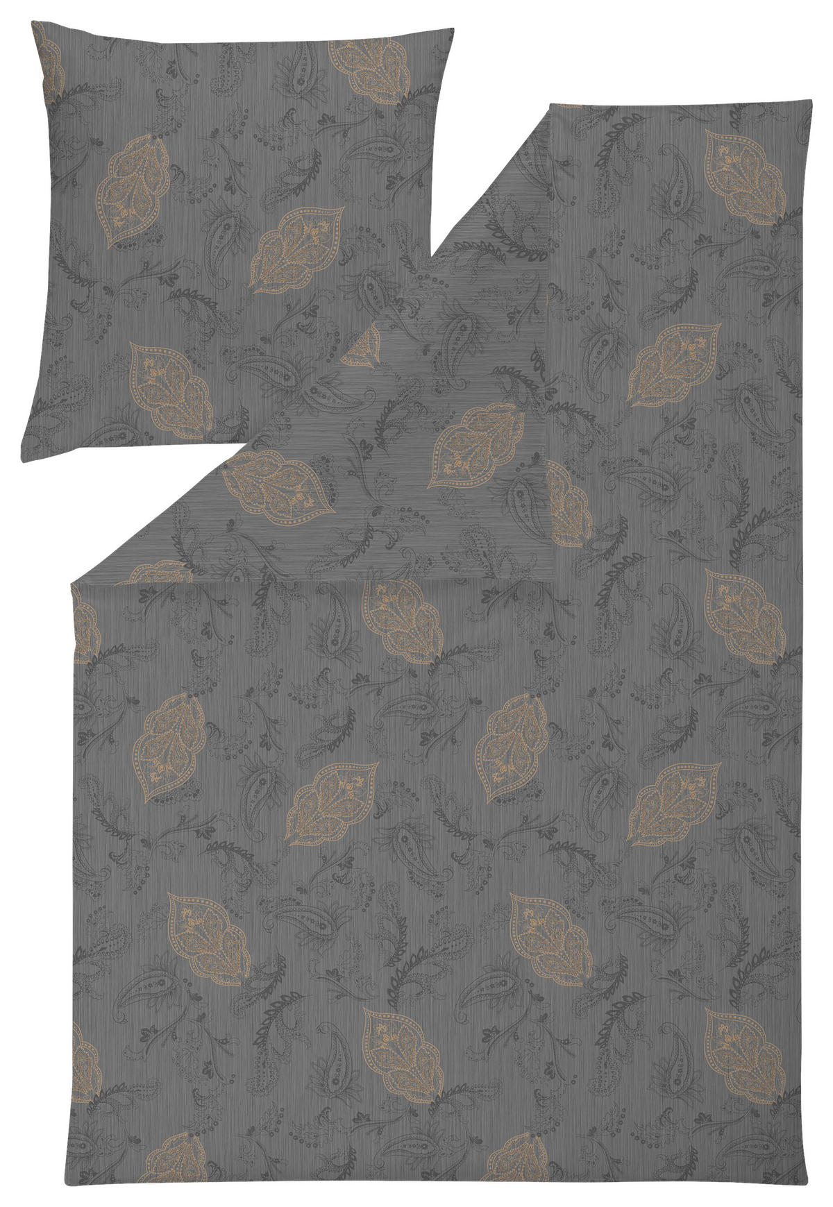 BETTWÄSCHE Atelier Flanell 135/200 cm  - Schieferfarben, Design, Textil (135/200cm) - Estella