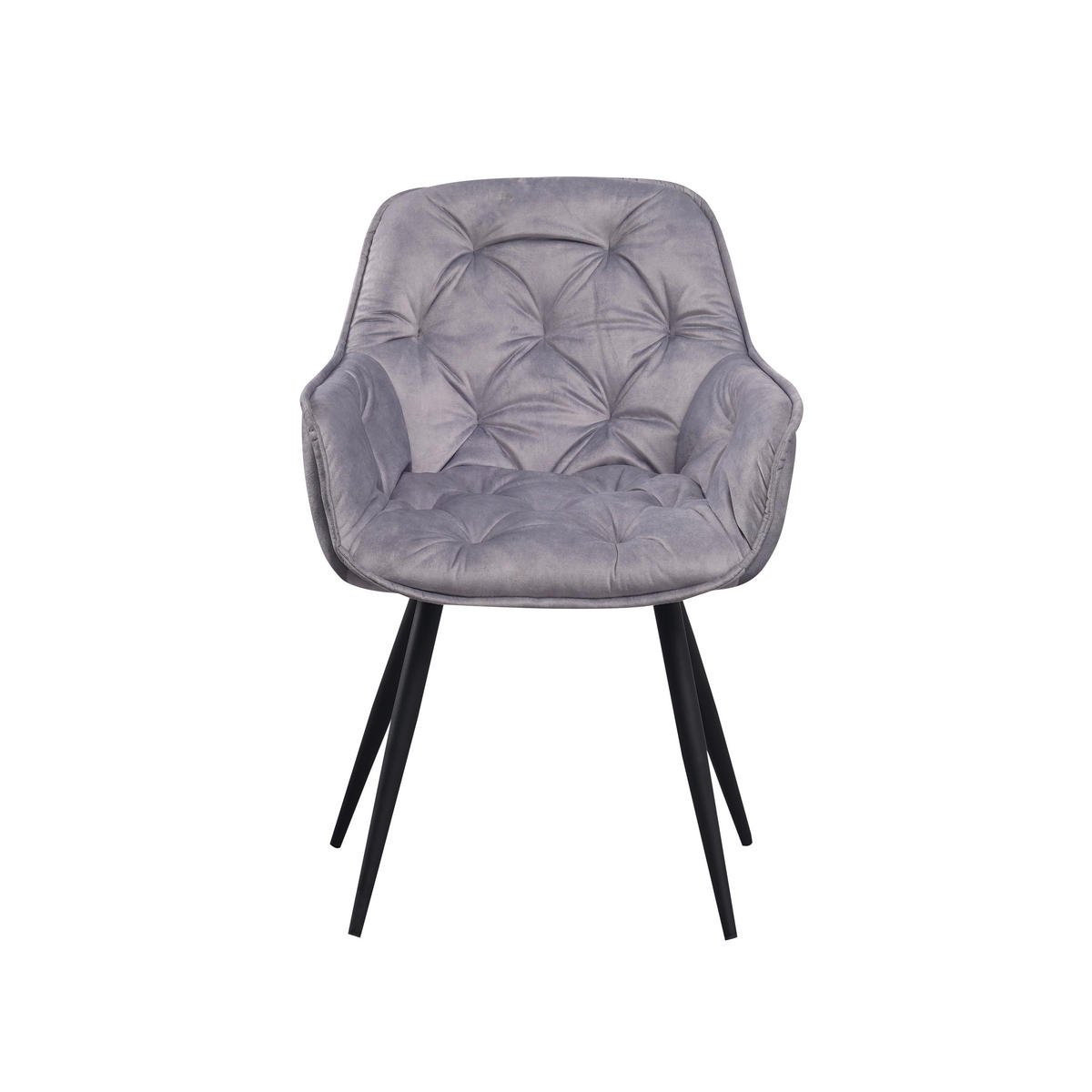 SADA ŽIDLÍ S PODRUČKAMI 2 kusy - šedá/černá, Moderní, kov/textil (54/86/53cm) - MID.YOU