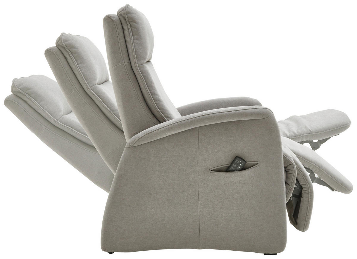 FERNSEHSESSEL Chenille Grau  - Grau, Konventionell, Textil (79/114/87cm) - Valdera