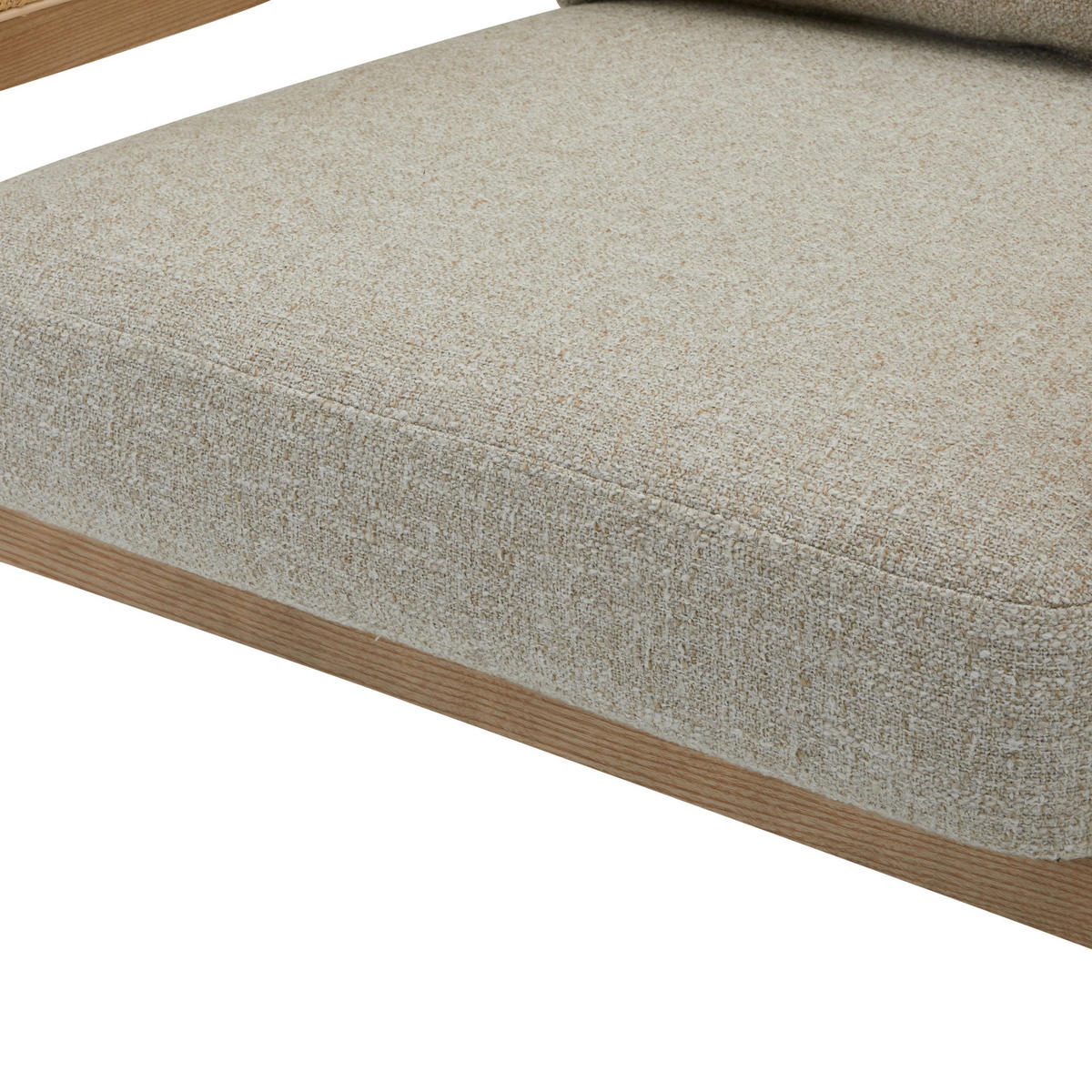 FOTEL - bézs/krémszínű, Lifestyle, textil/fa (71/73/80cm) - Livetastic