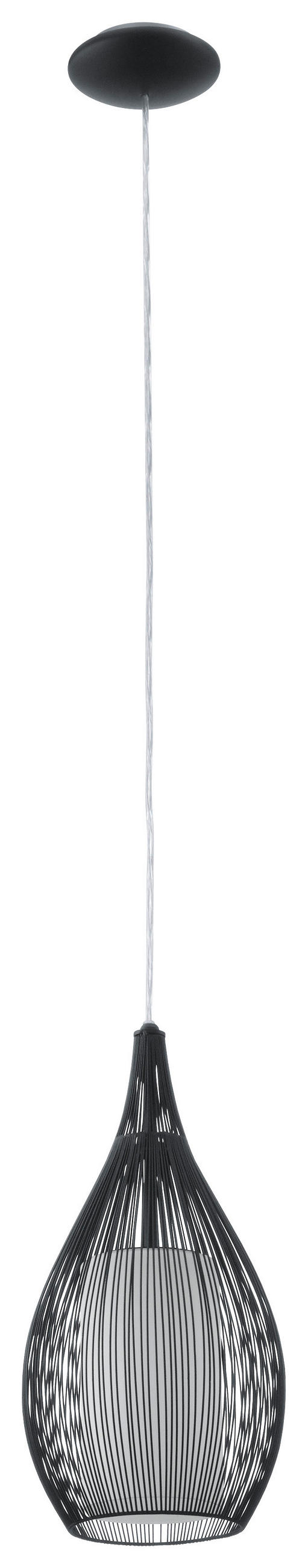 ZÁVĚSNÉ SVÍTIDLO, 19/110 cm  - bílá/černá, Design, kov/sklo (19/110cm) - Eglo