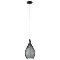ZÁVĚSNÉ SVÍTIDLO, 19/110 cm  - bílá/černá, Design, kov/sklo (19/110cm) - Eglo