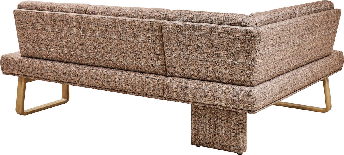 ECKBANK 174/280 cm  in Orange, Eichefarben  - Eichefarben/Orange, Design, Holz/Textil (174/280cm) - Dieter Knoll