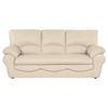 3-SITZER-SOFA Echtleder Beige  - Beige/Schwarz, Design, Leder/Kunststoff (205/92/85cm) - Livetastic
