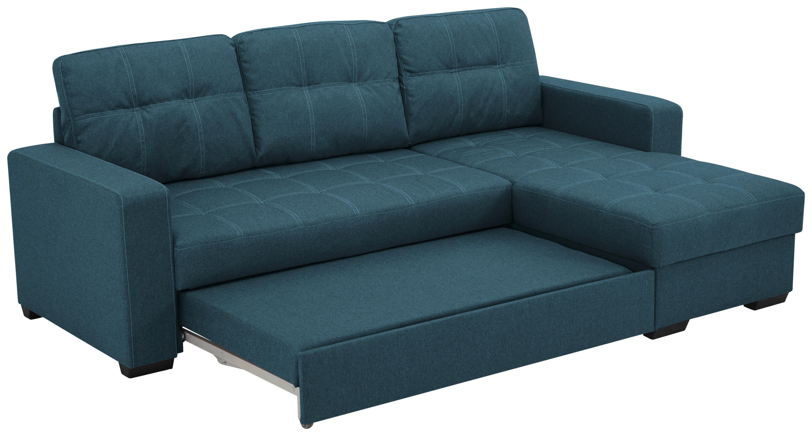 Thumbnail - Livetastic Eckschlafsofa, Petrol, Textil, 3-Sitzer, 240x160 cm, Made in EU, Wohnzimmer, Sofas & Couches, Schlafsofas, Sc...