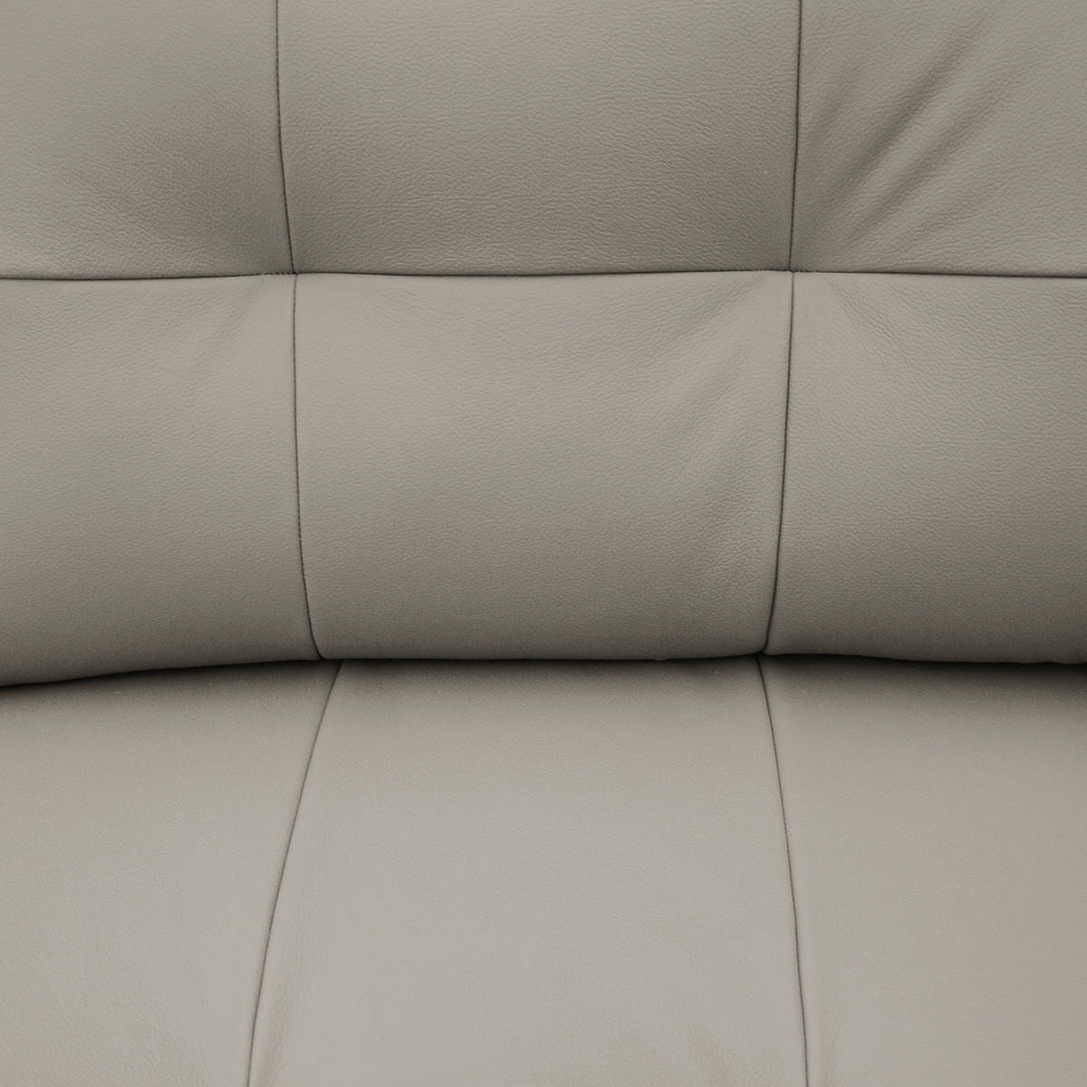 ECKSOFA in Lederlook Echtleder Platinfarben  - Platinfarben/Buchefarben, Design, Leder/Holz (238/168cm) - Livetastic