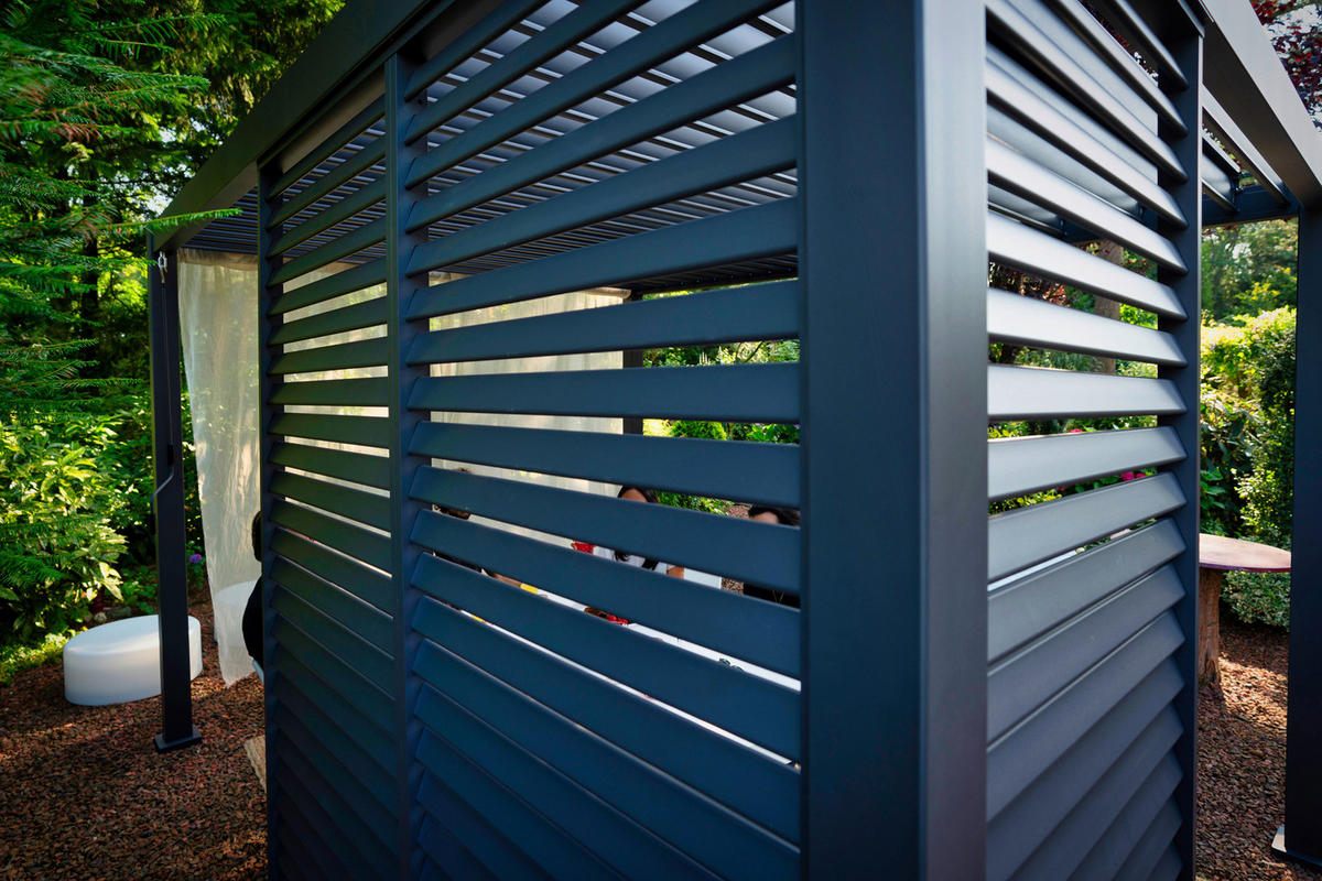 PERGOLA-SEITENTEIL  - Anthrazit, MODERN, Metall (113,3/240/10cm) - Gardenson