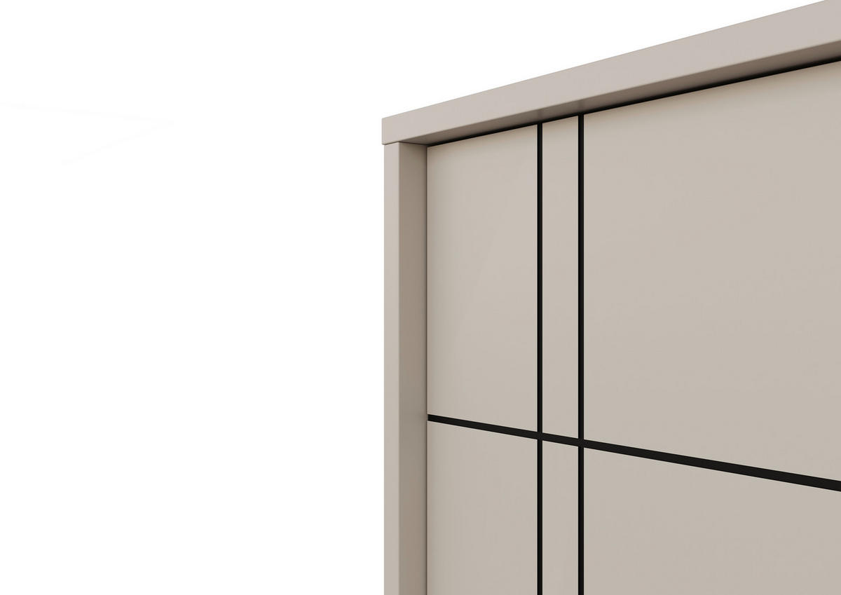 KOMMODE 81,8/108/37 cm  in Kaschmir  - Kaschmir/Schwarz, Modern, Holzwerkstoff/Kunststoff (81,8/108/37cm) - Carryhome