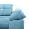 ECKSOFA in Mikrofaser Pastellblau  - Chromfarben/Pastellblau, Design, Textil/Metall (180/265cm) - Carryhome