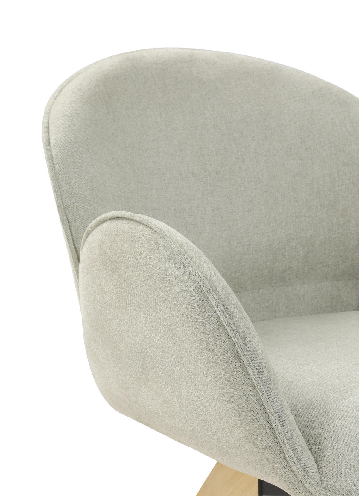 ARMLEHNSTUHL in Holz, Textil Hellbraun, Graugrün  - Hellbraun/Graugrün, Basics, Holz/Textil (61/82/63,5cm) - Tom Tailor