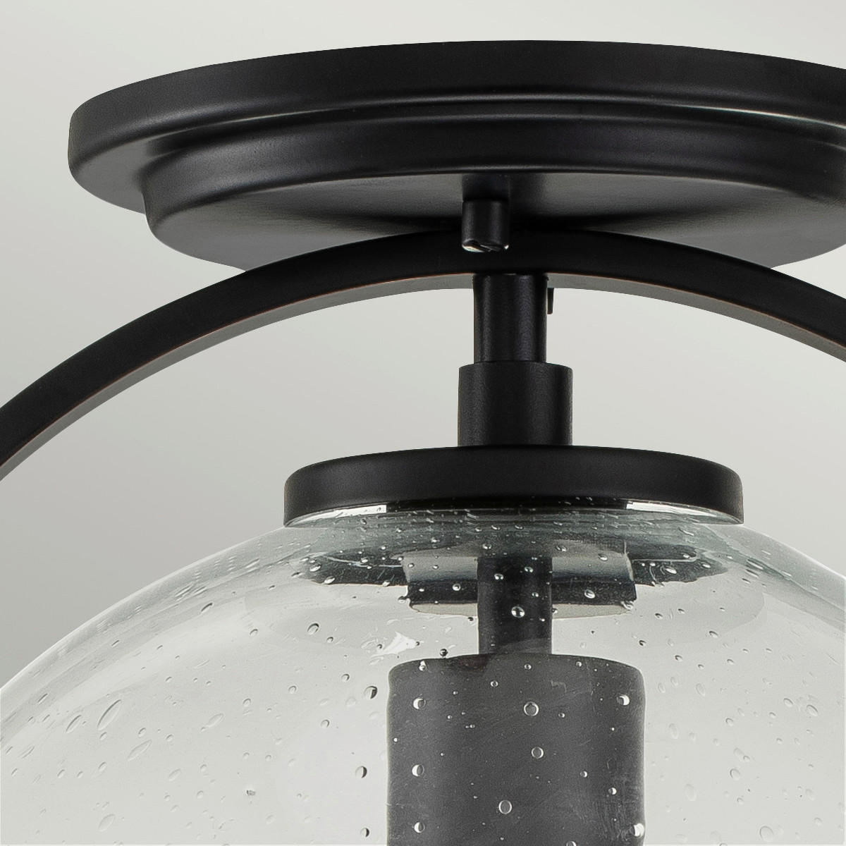 DECKENLEUCHTE  28.2/31.8 cm    - Schwarz, Design, Glas/Metall (28.2/31.8cm) - Elstead Lighting
