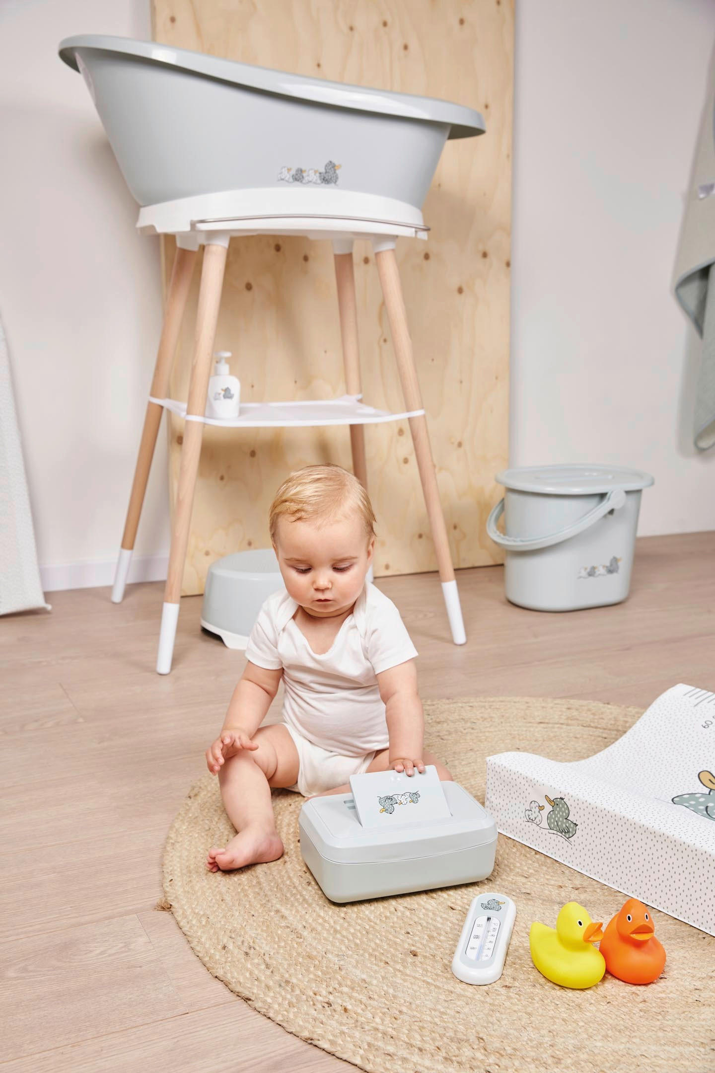 BABYBADEWANNE SEPP - Pastellgrün, Basics, Kunststoff (79.5/41.5/30.8cm) - Bebe Jou