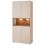 VITRINE Tarvis in massiv, teilmassiv Wildeiche Sandfarben, Wildeiche  - Sandfarben/Wildeiche, Design, Holz/Holzwerkstoff (90/200/39cm) - Dieter Knoll