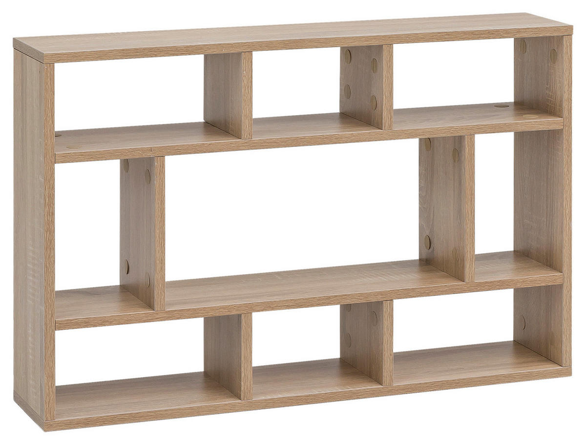 WANDREGAL 75/51/16 cm  - Eichefarben, Konventionell, Holzwerkstoff (75/51/16cm) - MID.YOU