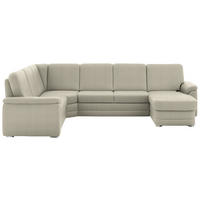 WOHNLANDSCHAFT  in Chenille Silberfarben  - Silberfarben/Alufarben, KONVENTIONELL, Holz/Textil (235/329/160cm) - Beldomo Comfort