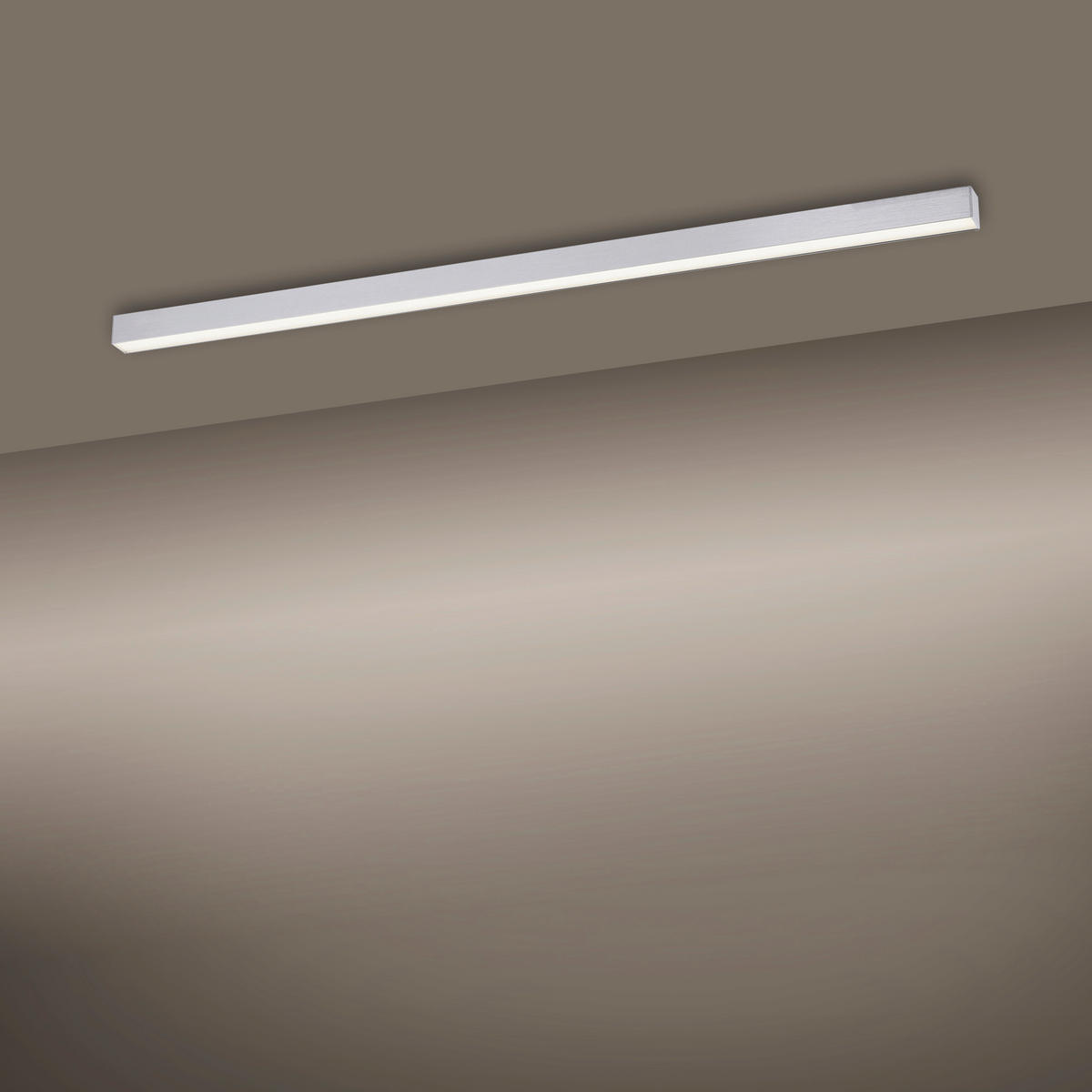 LED-DECKENLEUCHTE PURE-LINES 110/3,8/3,9 cm   - Alufarben, Design, Kunststoff/Metall (110/3,8/3,9cm) - Neuhaus PURE