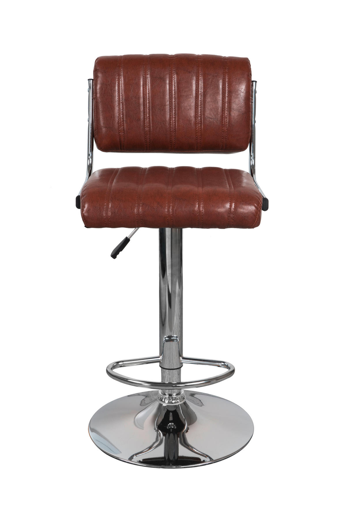BARHOCKER-SET Dunkelbraun Sitzfläche 360° drehbar, abwischbar  - Dunkelbraun, Trend, Metall (51,5/109/43cm) - Kayoom