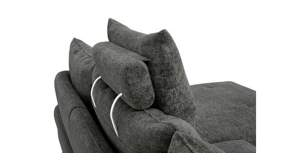 ECKSOFA in Webstoff Schwarz  - Schwarz, KONVENTIONELL, Textil/Metall (293/183cm) - Carryhome