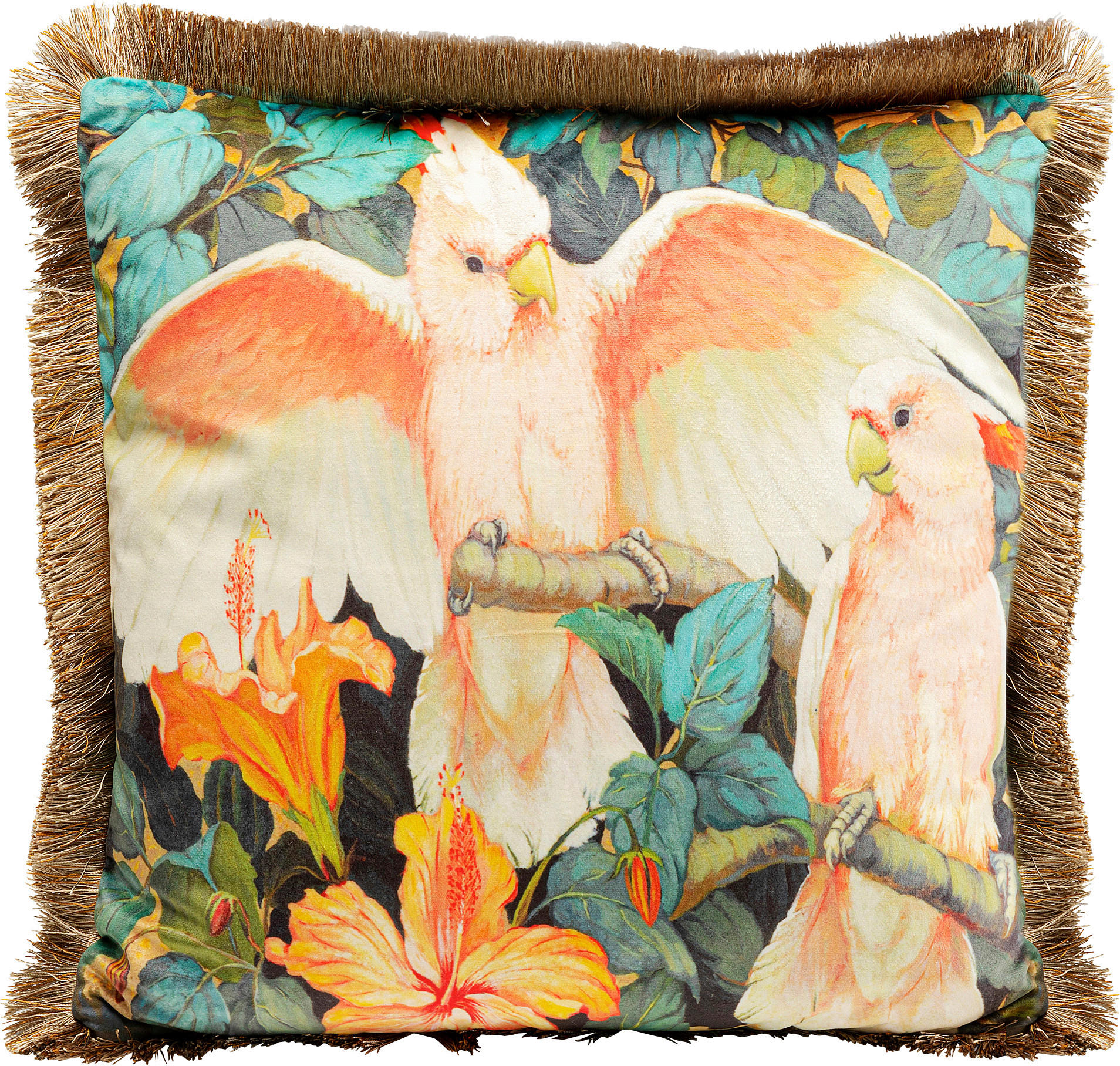 Kare-Design Zierkissen Mehrfarbig, Grün, Orange, Rosa 45x45 cm