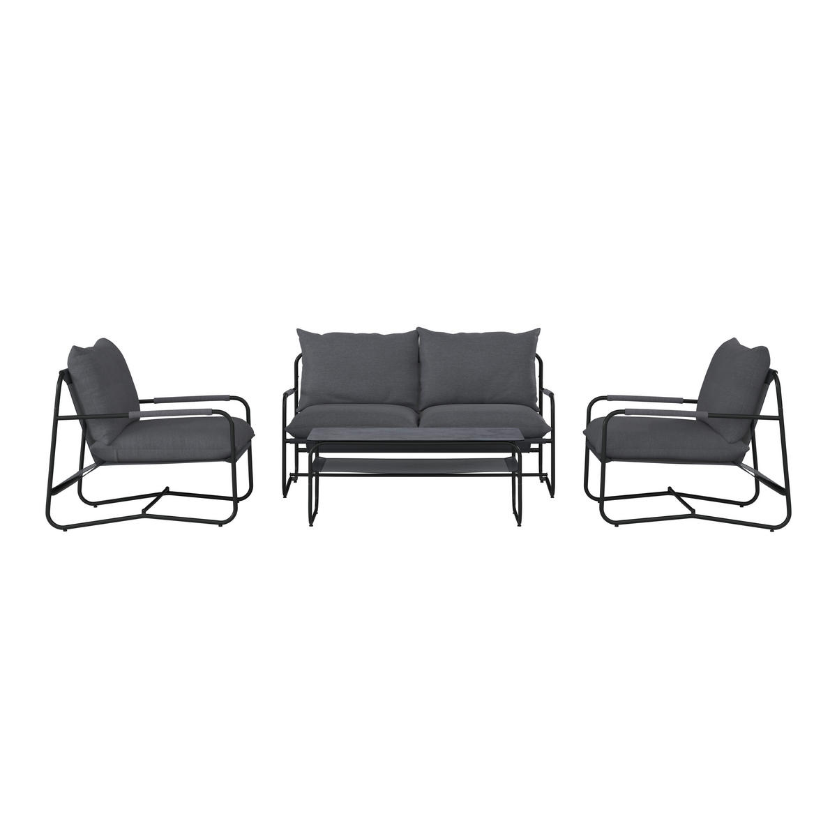 UTESET  - grå/antracit, Design, metall/glas - Ambia Garden