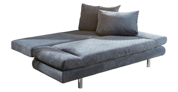 SCHLAFSOFA Armteil verstellbar Mikrofaser Anthrazit  - Chromfarben/Anthrazit, Design, Textil (194/73/91cm) - Xora