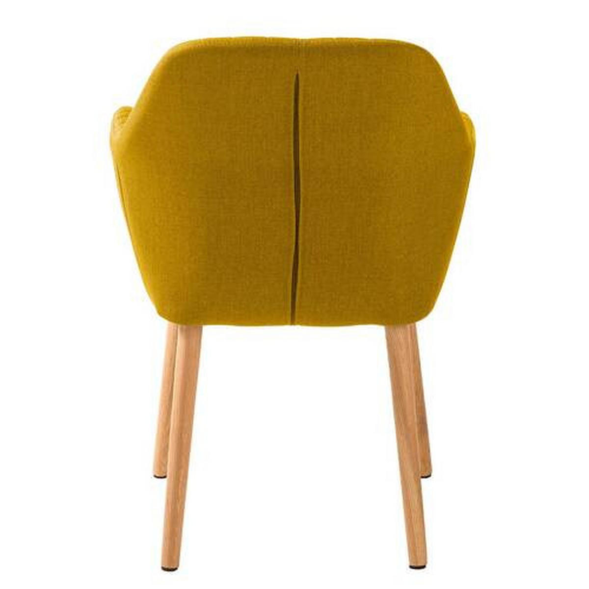 ARMLEHNSTUHL in Holz, Textil Eichefarben, Currygelb  - Currygelb/Eichefarben, MODERN, Holz/Textil (57/83/61cm) - home24
