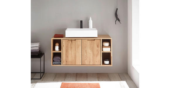 WASCHBECKENUNTERSCHRANK 105/48/40 cm  - Wildeiche, Basics, Holz (105/48/40cm) - Linea Natura