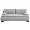 SCHLAFSOFA in Webstoff, Plüsch Hellgrau  - Hellgrau/Schwarz, Konventionell, Textil (203/72-96/98cm) - Novel