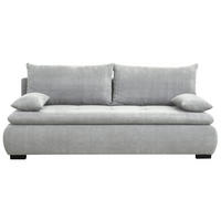 SCHLAFSOFA in Webstoff, Plüsch Hellgrau  - Hellgrau/Schwarz, Konventionell, Textil (203/72-96/98cm) - Novel