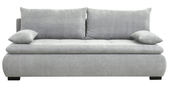 SCHLAFSOFA Diana in Webstoff, Plüsch Hellgrau  - Hellgrau/Schwarz, KONVENTIONELL, Textil (203/72-96/98cm) - Novel