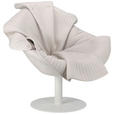 DESIGNSESSEL in beflockt Beige  - Beige/Silberfarben, Trend, Kunststoff/Textil (78,5/79/86cm) - Ambia Home
