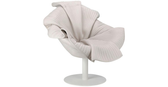 DESIGNSESSEL in beflockt Beige - Beige/Silberfarben, Trend, Kunststoff/Textil (78,5/79/86cm) - Ambia Home
