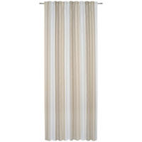 KOMBINOVANA ZAVESA bela, svetlobraon  140/245 cm  - bela/svetlobraon, Dizajnerski, tekstil (140/245cm) - Esposa
