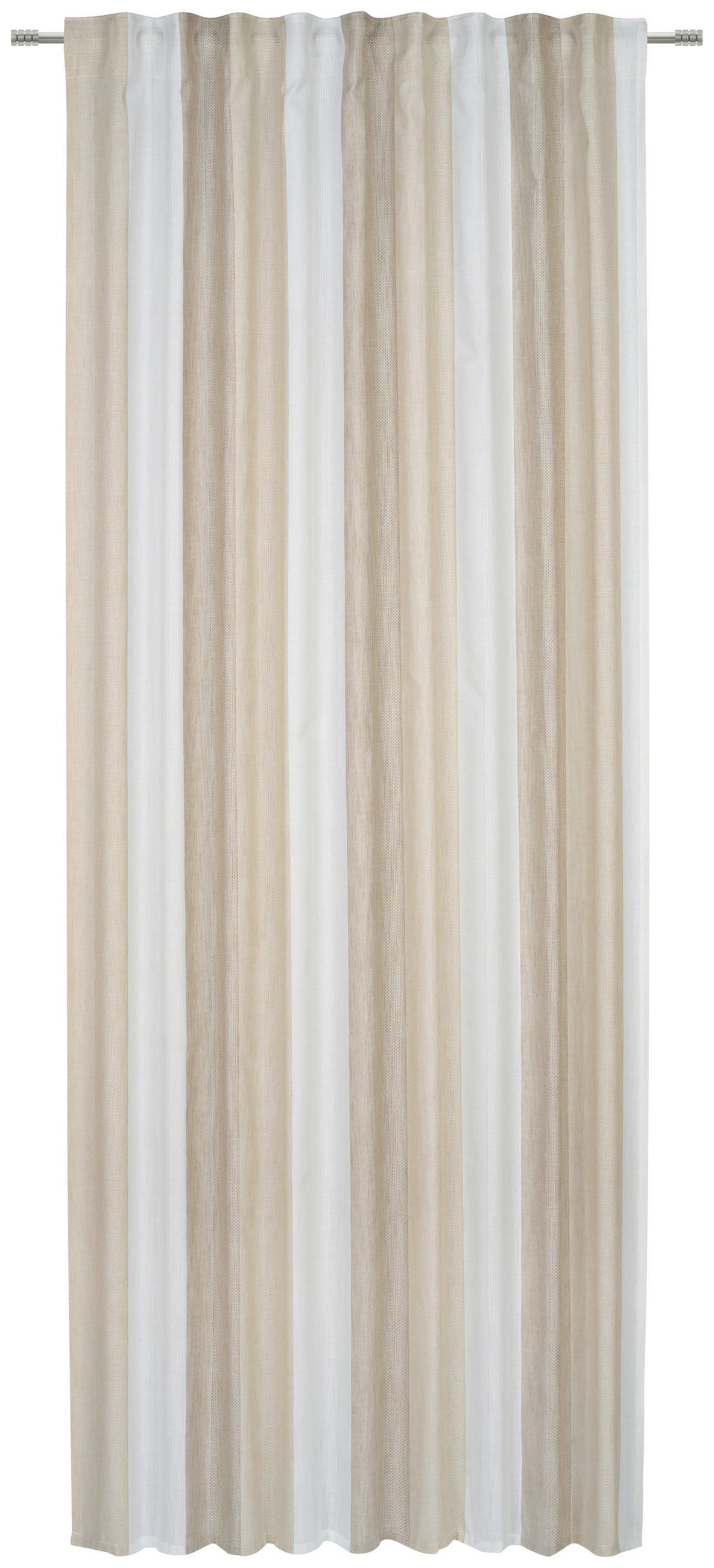 KOMBINOVANA ZAVESA bela, svetlobraon  140/245 cm  - bela/svetlobraon, Dizajnerski, tekstil (140/245cm) - Esposa