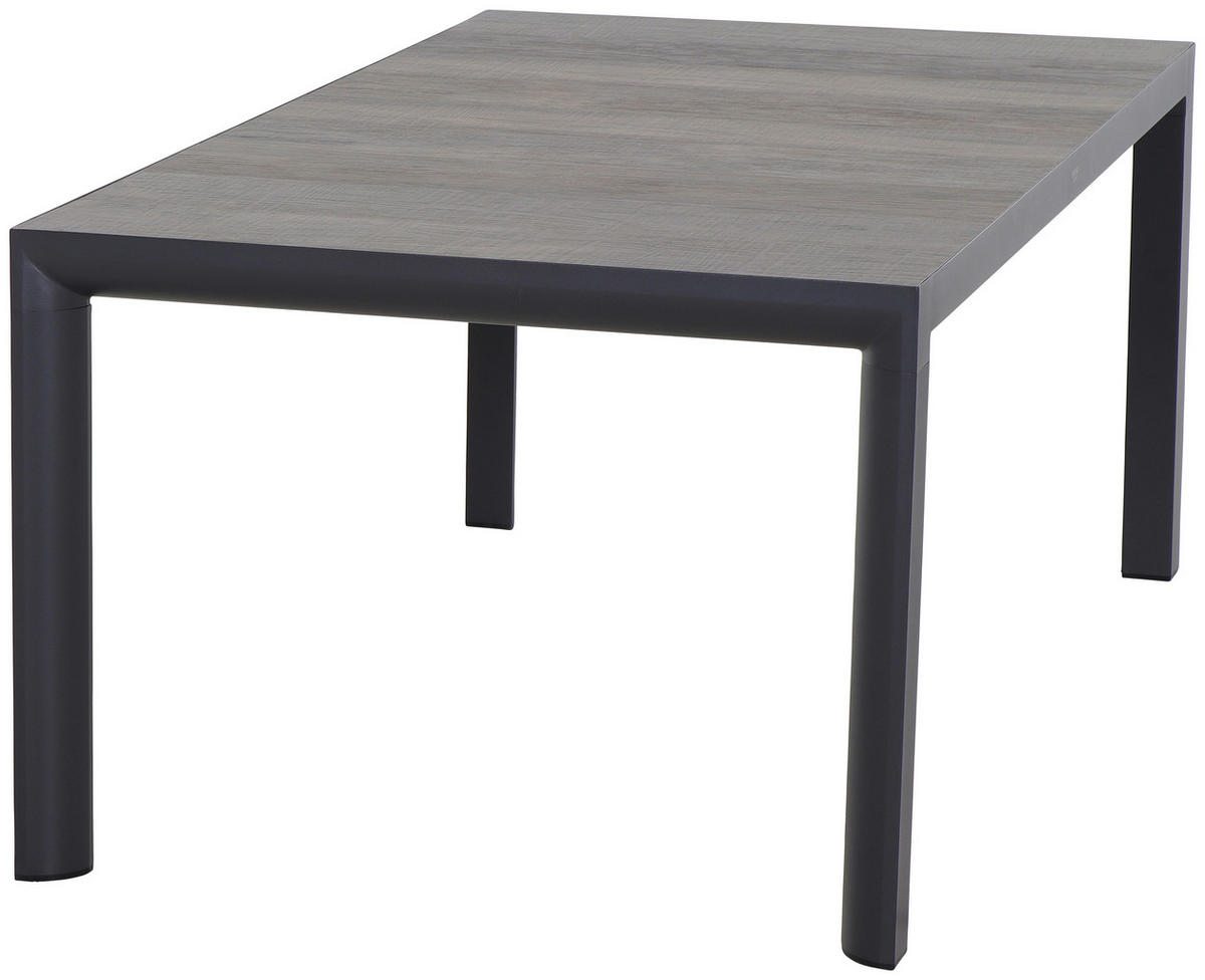 GARTENTISCH 180/100/74 cm Metall rechteckig  - Anthrazit/Graubraun, Basics, Keramik/Metall (180/100/74cm) - Siena Garden