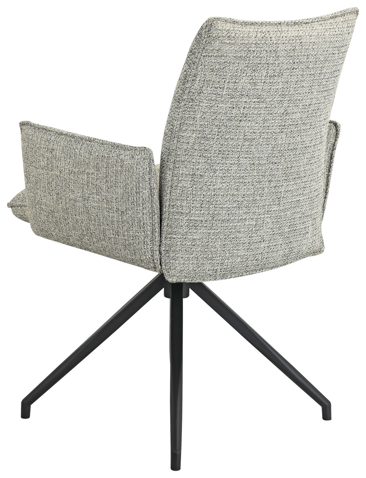 ARMLEHNSTUHL  Sitzfläche 360° drehbar, automatische Rückholfunktion Webstoff  Schwarz, Beige  - Beige/Schwarz, Design, Textil/Metall (60,5/87/61,5cm) - Novel