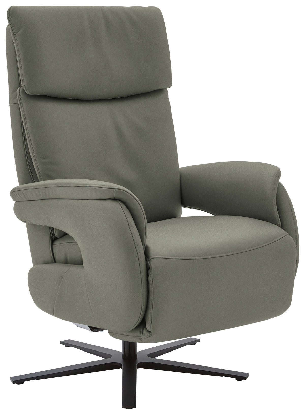 RELAXSESSEL in Leder Grau  - Schwarz/Grau, Design, Leder/Metall (70/117/85cm) - Dieter Knoll