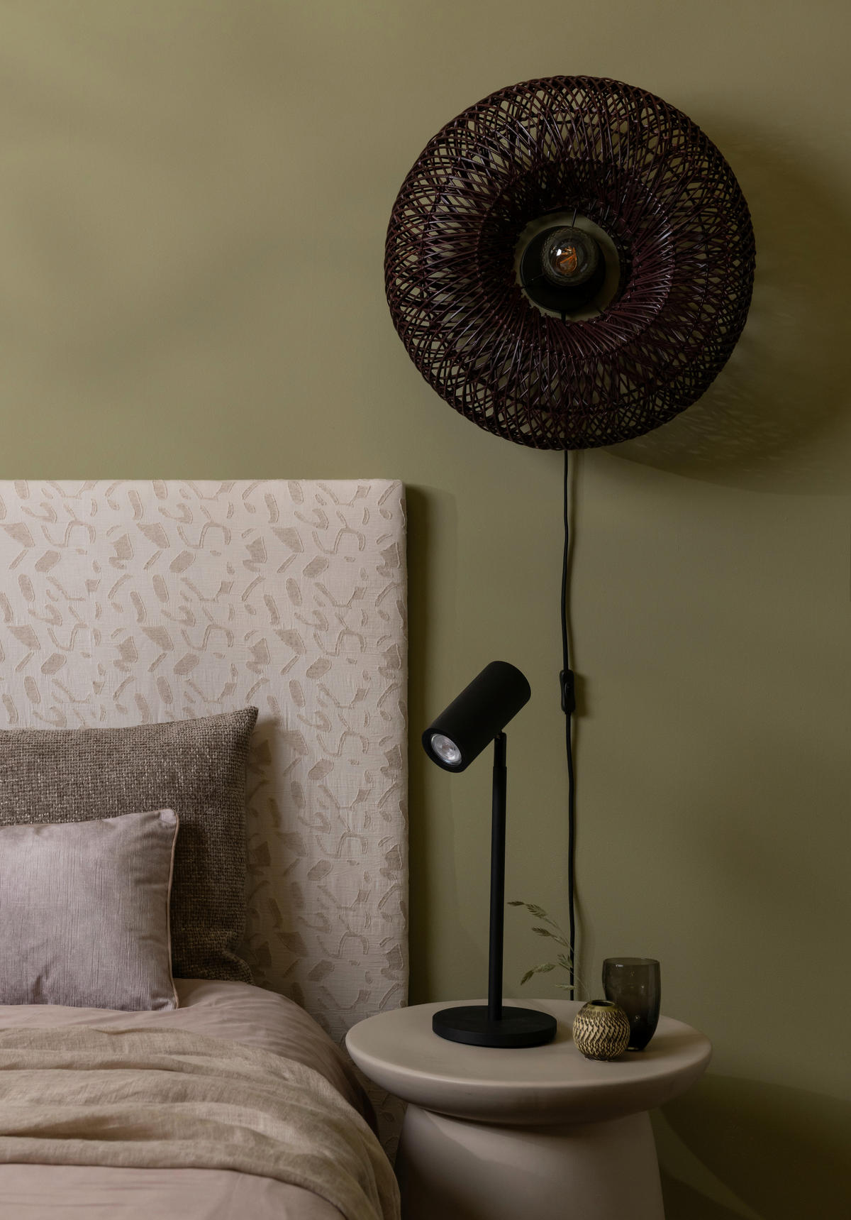 VÄGGLAMPA 50/23 cm   - bordeaux, Basics, naturmaterial (50/23cm) - Good & Mojo