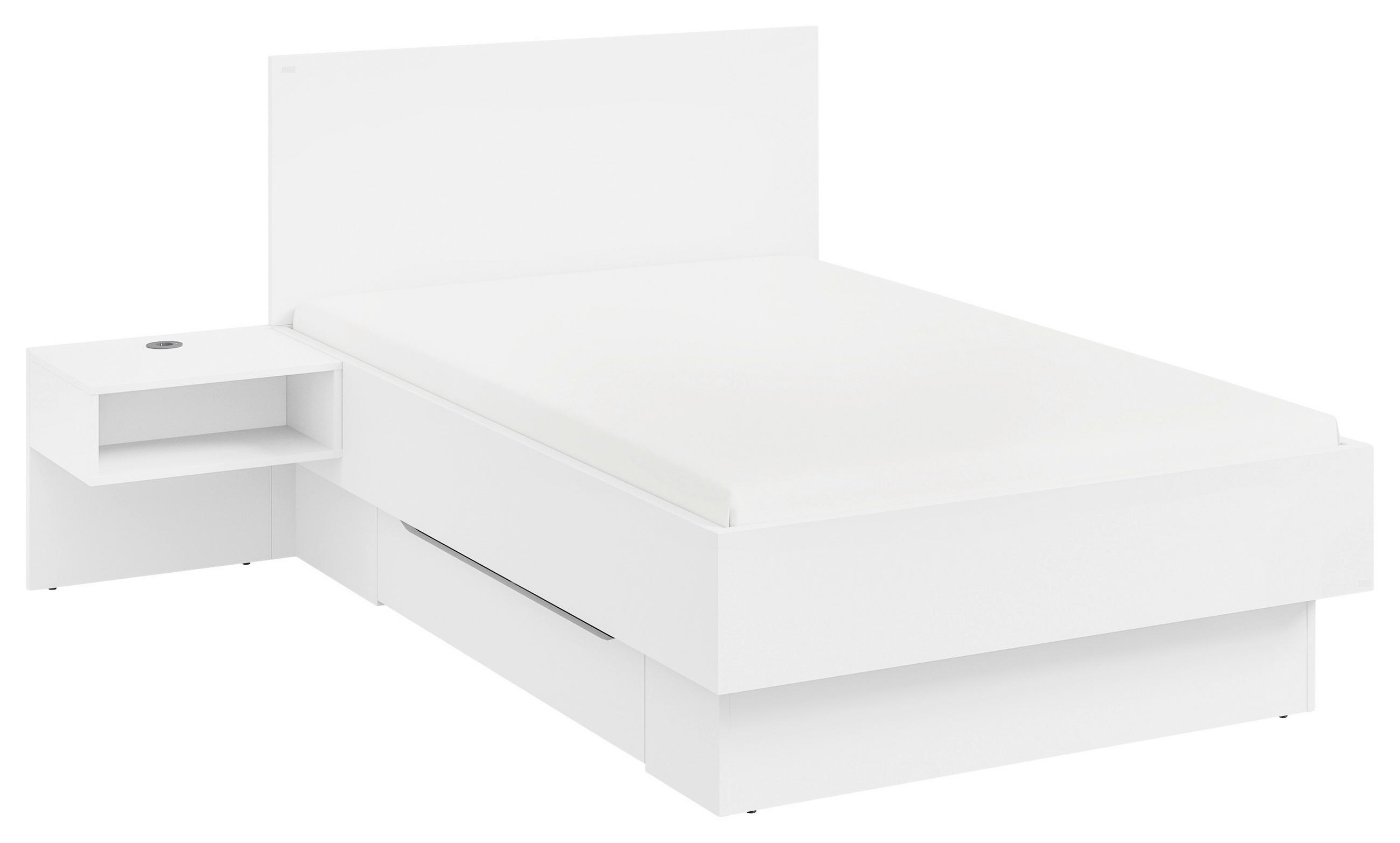 BETTANLAGE 120/200 cm  Weiss   - Weiss, Design, Holzwerkstoff (120/200cm) - Cantus