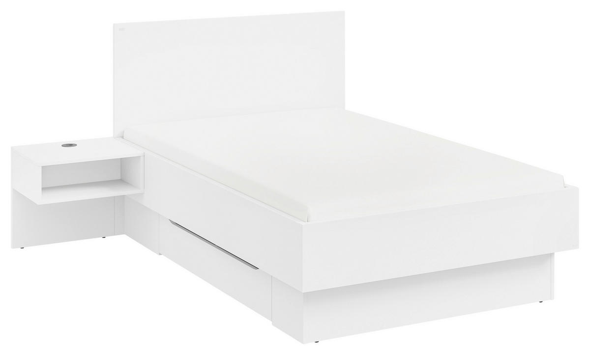 BETTANLAGE 120/200 cm  Weiss   - Weiss, Design, Holzwerkstoff (120/200cm) - Cantus