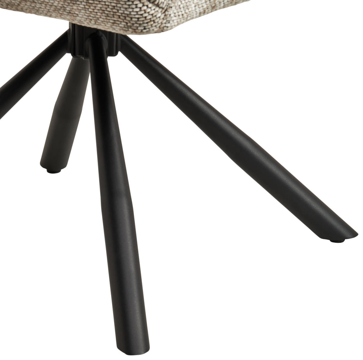 ARMLEHNSTUHL Eisen Webstoff  - Schwarz/Braun, Modern, Textil/Metall (63/83/60cm) - MID.YOU