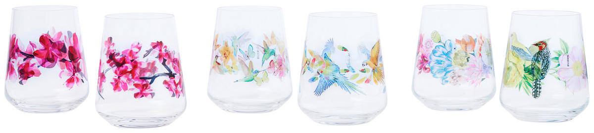 GLÄSERSET Sommerrausch Allround 2-teilig  - Transparent/Multicolor, Trend, Glas (9,2/11,0cm) - Ritzenhoff