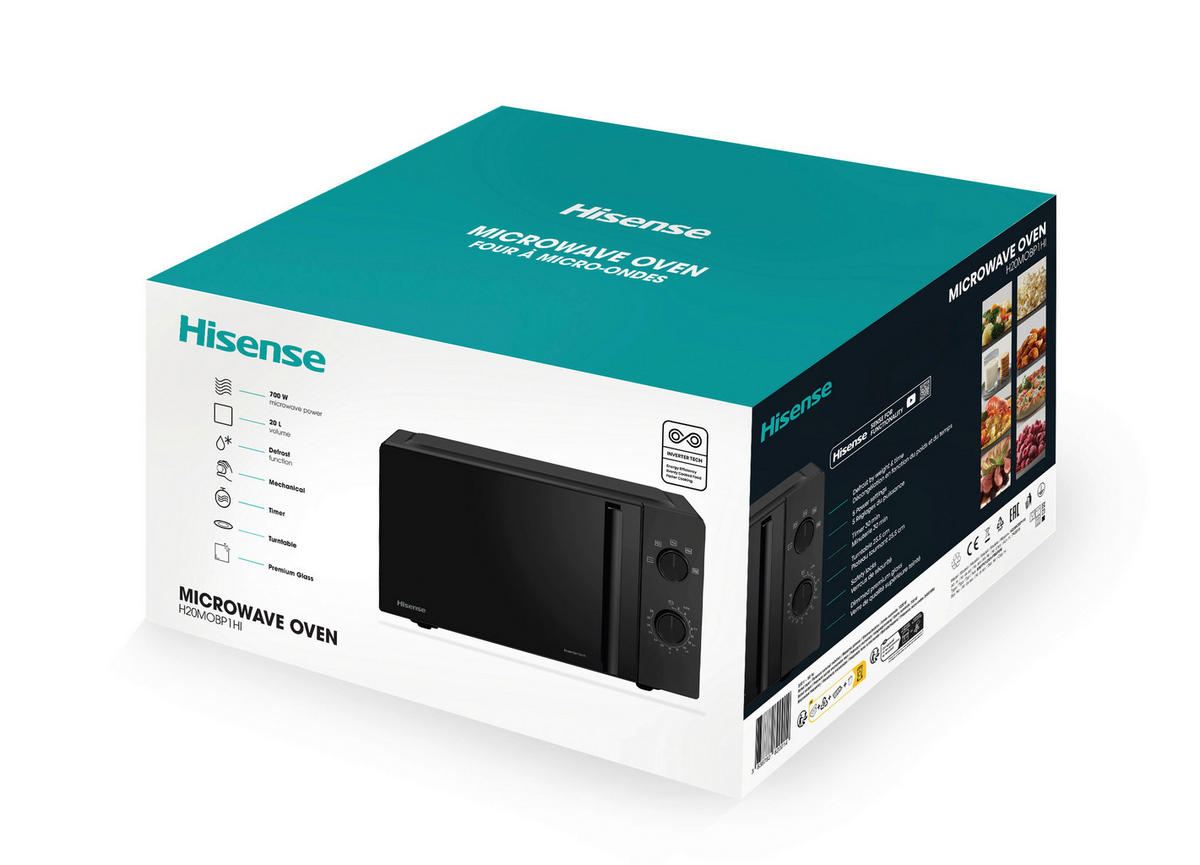 MIKROWELLE H20MOBP1HI  - Schwarz, Basics, Glas/Kunststoff (32,9/43,4/24,1cm) - Hisense